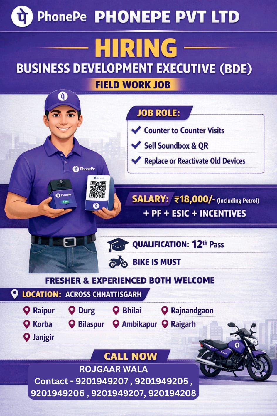 PHONE PAY COMPANY ME LADKO KI AVASHYAKTA HAI