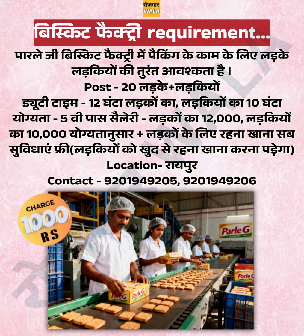 PARLE JI BISKIT FACTORY ME KAAM